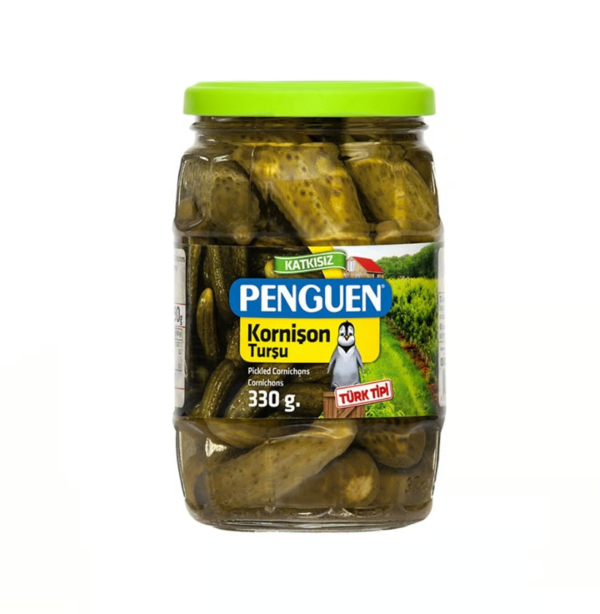 Penguen Kornişon Turşu Cam 330 Gr