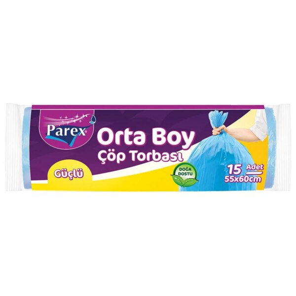 Parex Çöp Torbası Orta Boy 55X60 Cm 15 Adet