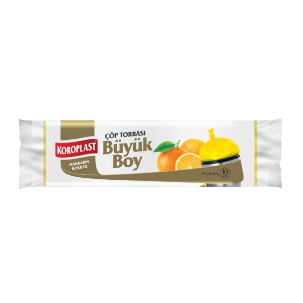 Koroplast Çöp Torbası Büyük Boy Mandarin Kokulu 65X80 Cm 10 Adet