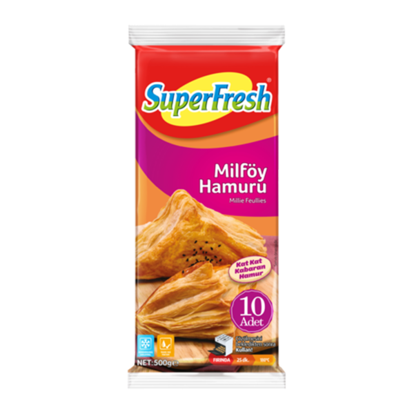 Süperfresh Milföy Hamuru 10 Adet 500 Gr